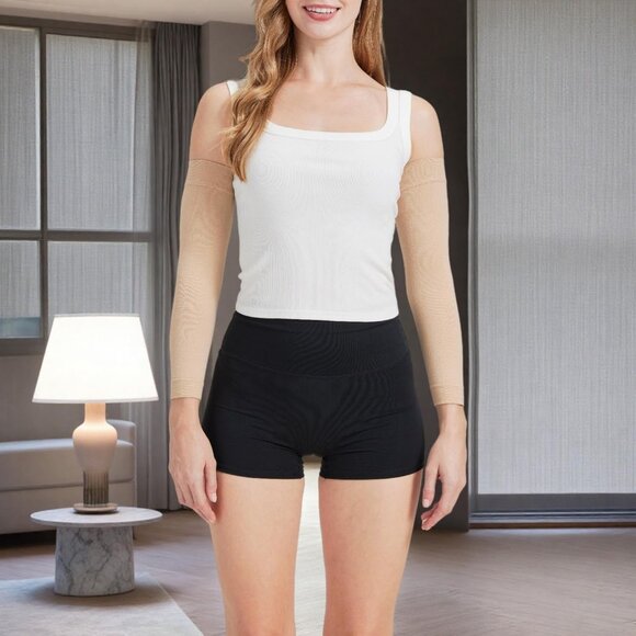Compression Lymphedema Arm Sleeves for Women, 20-30 mmHg Full Arm Support for Sw - Picture 8 of 9